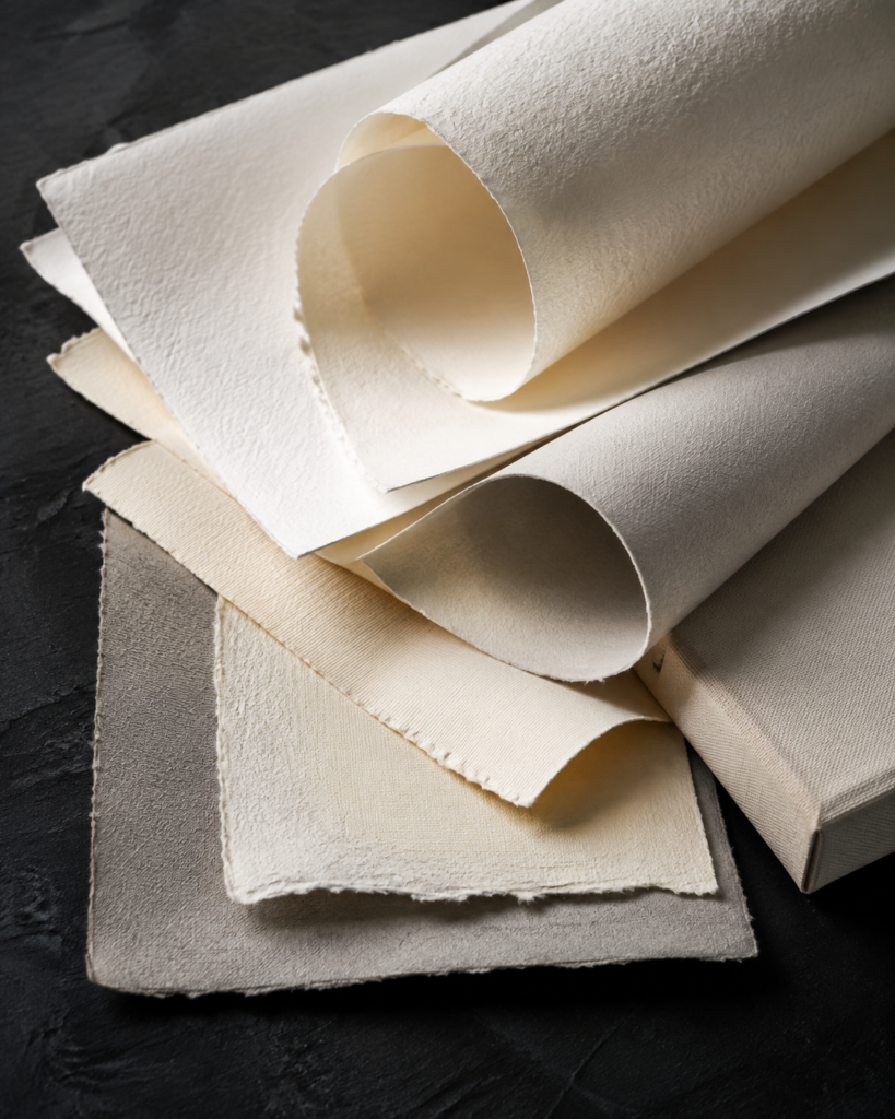 Textured fine art papers and canvas